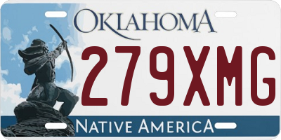 OK license plate 279XMG