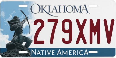 OK license plate 279XMV