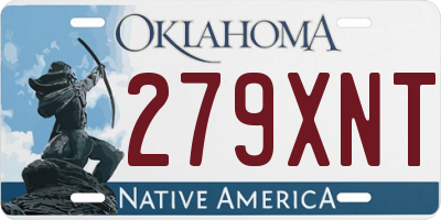 OK license plate 279XNT