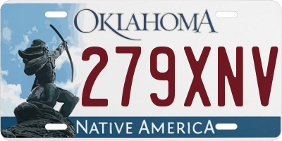 OK license plate 279XNV