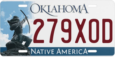 OK license plate 279XOD