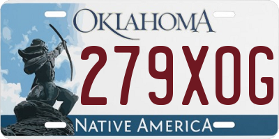 OK license plate 279XOG