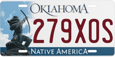 OK license plate 279XOS