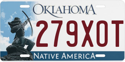 OK license plate 279XOT