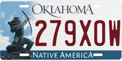 OK license plate 279XOW