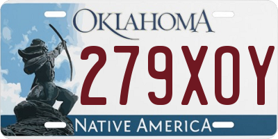 OK license plate 279XOY