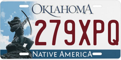 OK license plate 279XPQ