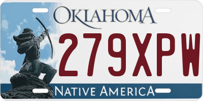 OK license plate 279XPW