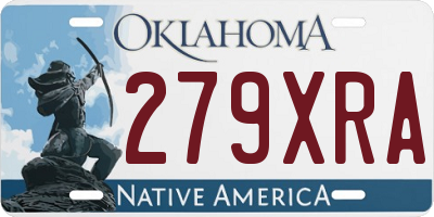 OK license plate 279XRA