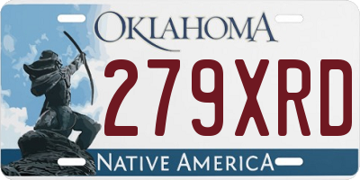 OK license plate 279XRD