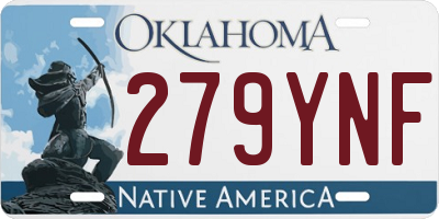 OK license plate 279YNF