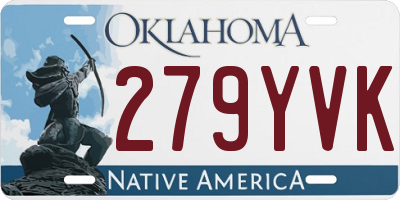 OK license plate 279YVK