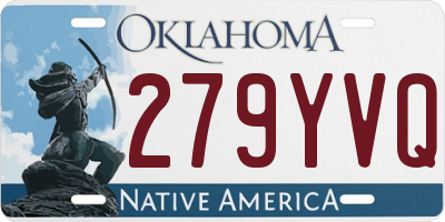 OK license plate 279YVQ