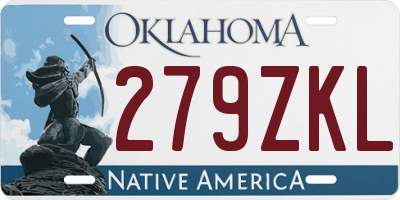 OK license plate 279ZKL