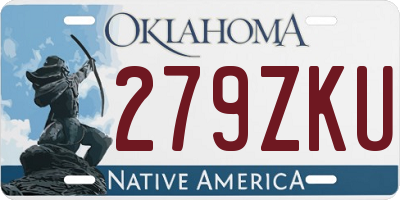 OK license plate 279ZKU