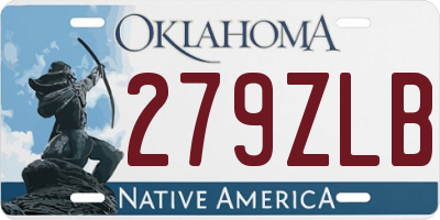 OK license plate 279ZLB