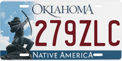 OK license plate 279ZLC