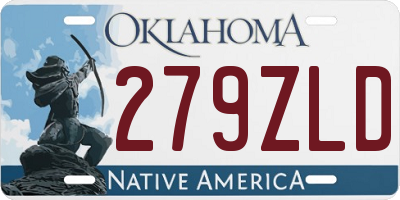 OK license plate 279ZLD