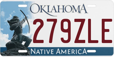 OK license plate 279ZLE