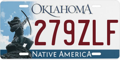OK license plate 279ZLF
