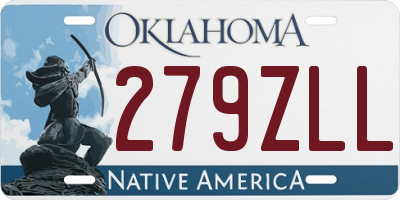 OK license plate 279ZLL