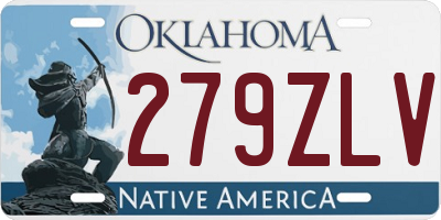 OK license plate 279ZLV