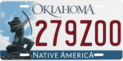 OK license plate 279ZOO