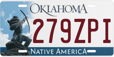 OK license plate 279ZPI