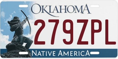 OK license plate 279ZPL