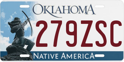 OK license plate 279ZSC