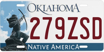 OK license plate 279ZSD