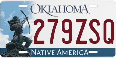 OK license plate 279ZSQ