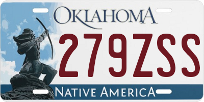 OK license plate 279ZSS