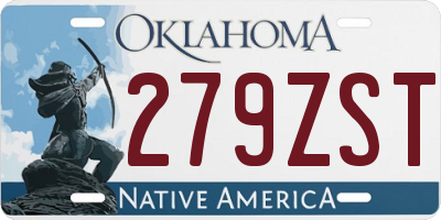 OK license plate 279ZST