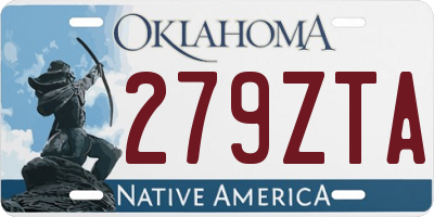 OK license plate 279ZTA