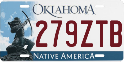 OK license plate 279ZTB