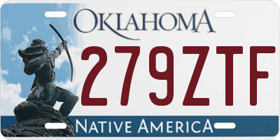 OK license plate 279ZTF