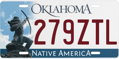 OK license plate 279ZTL