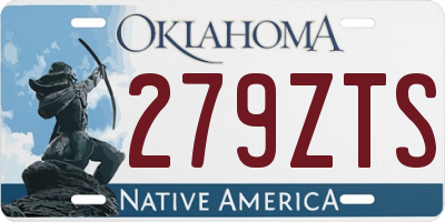 OK license plate 279ZTS