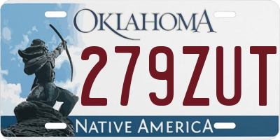 OK license plate 279ZUT