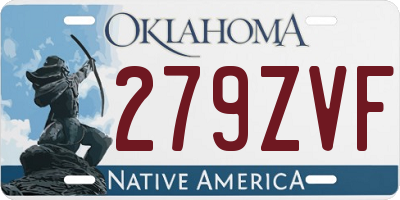 OK license plate 279ZVF