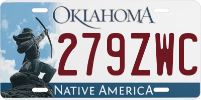 OK license plate 279ZWC