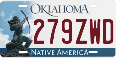 OK license plate 279ZWD