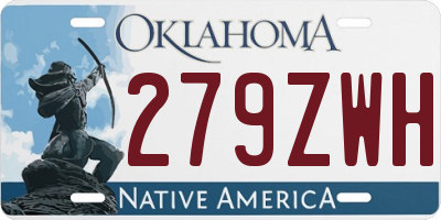 OK license plate 279ZWH