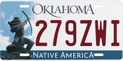 OK license plate 279ZWI