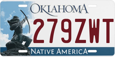 OK license plate 279ZWT