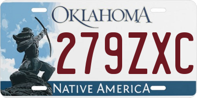 OK license plate 279ZXC