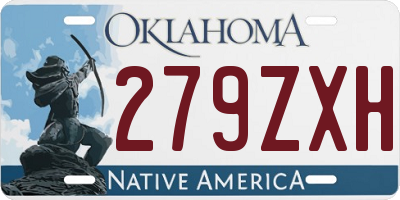 OK license plate 279ZXH