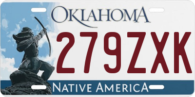 OK license plate 279ZXK