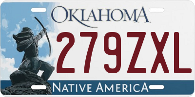 OK license plate 279ZXL